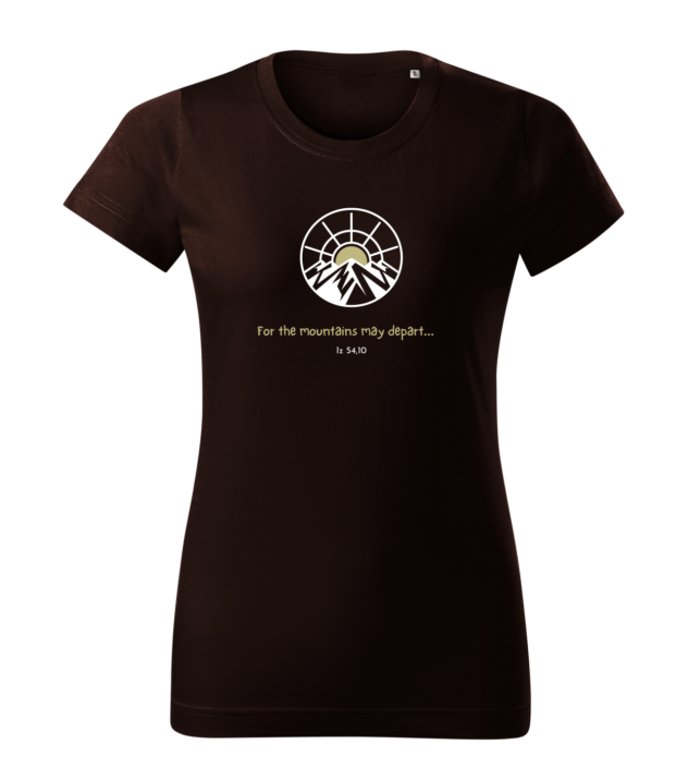 T-shirt damski For the mountains may depart… Iz 54,10, ver 2