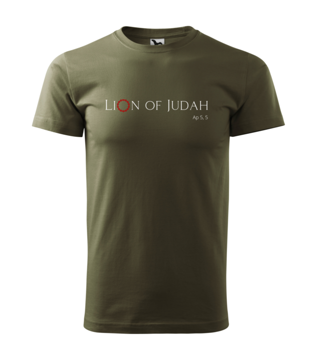 Koszulka z cytatem z Biblii, Lion of Judah, Ap 5,5
